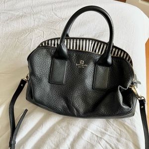 Kate Spade Black Dome Satchel Leather Bag